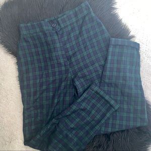 Green/Navy Plaid Trousers